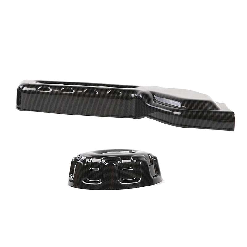Carbon Fiber Car Seat Adjust Decoration Cover Trim for Wrangler JL 2018 -2020