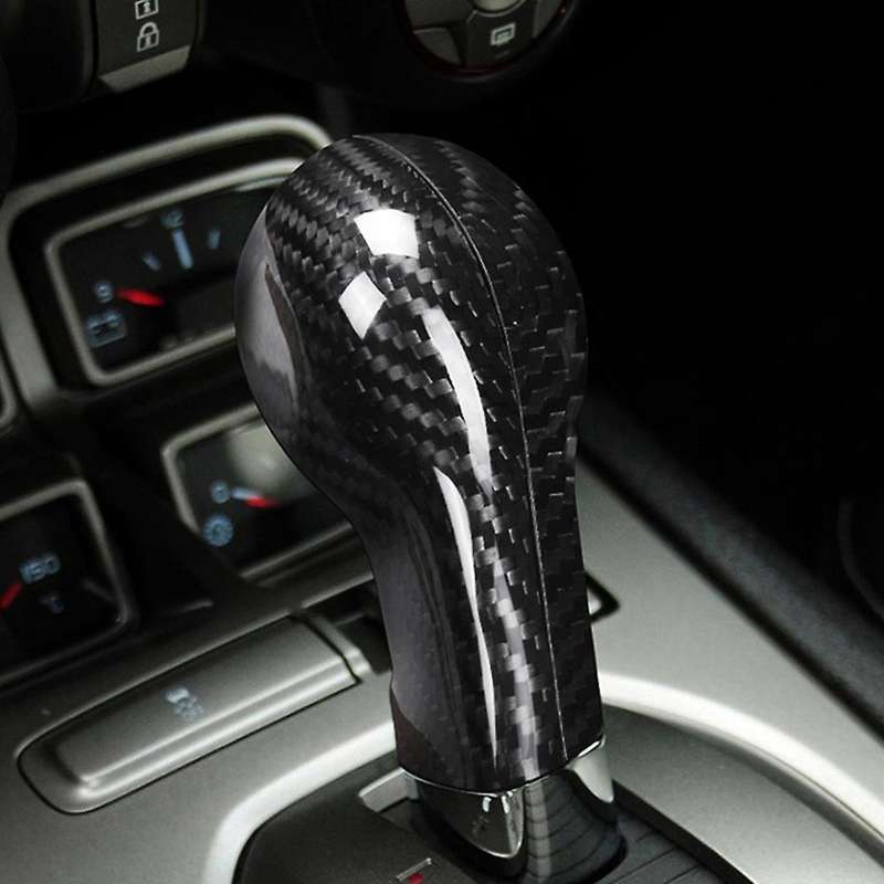 Carbon Fiber Car Shift Knob Cover Trim for 2010 2011 2012 2013 2014 2015