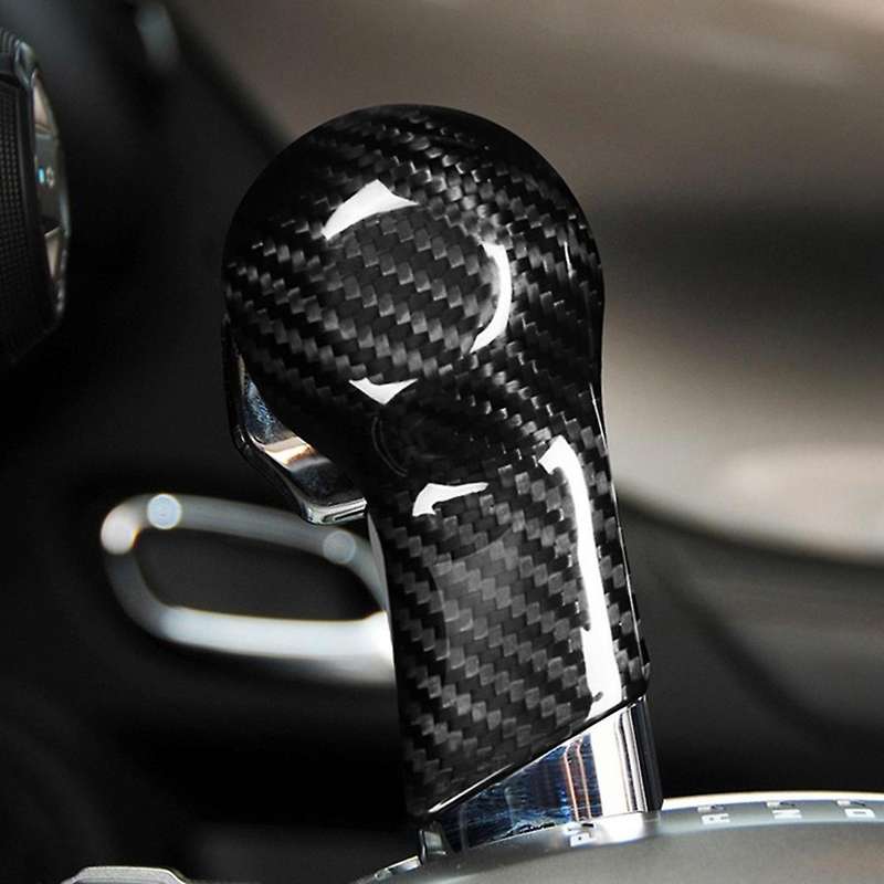 Carbon Fiber Car Shift Knob Cover Trim for 2010 2011 2012 2013 2014 2015