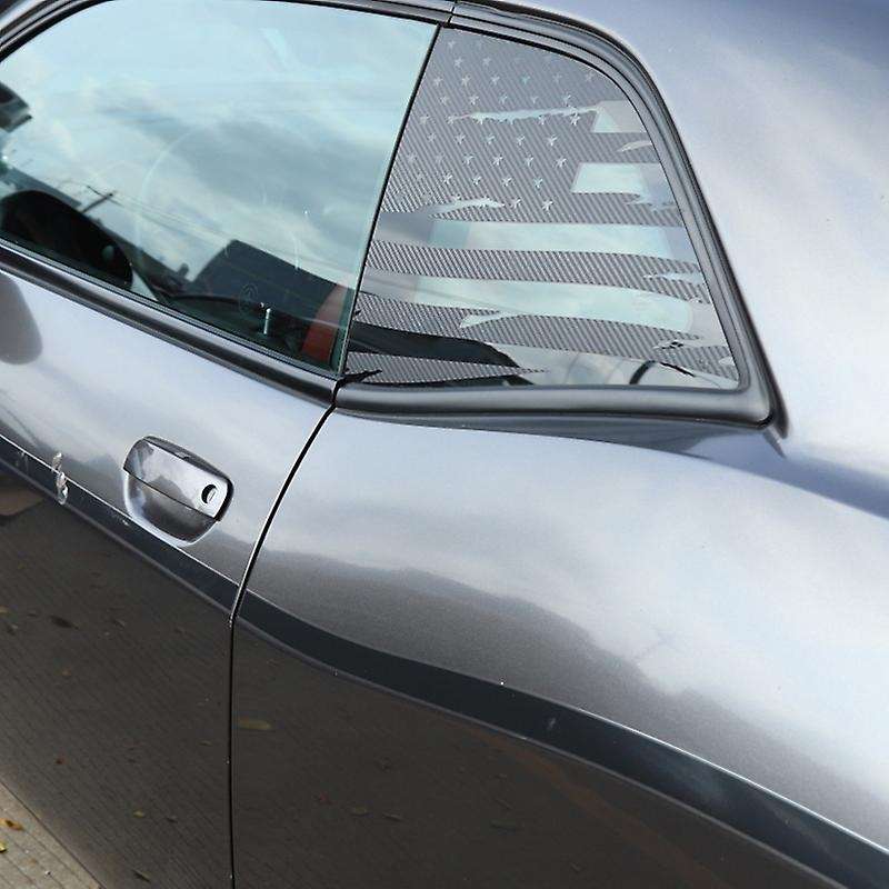 Carbon Fiber Car Side Blinds Rear Window Flag Decorative Stickers Trim for 2008-2020