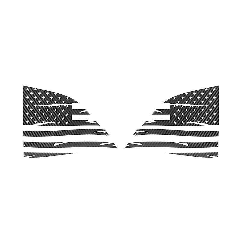 Carbon Fiber Car Side Blinds Rear Window Flag Decorative Stickers Trim for 2008-2020