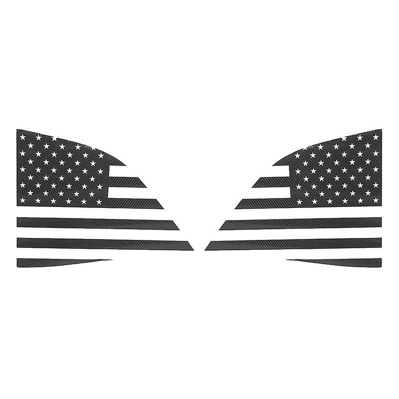 Carbon Fiber Car Side Blinds Rear Window Flag Decorative Stickers for 2008-2020