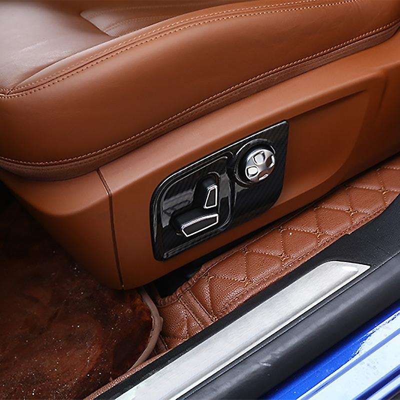 Carbon Fiber Car Seat Adjustment Frame Cover Trim Panel Stickers Interior Accessories for 2017-2020