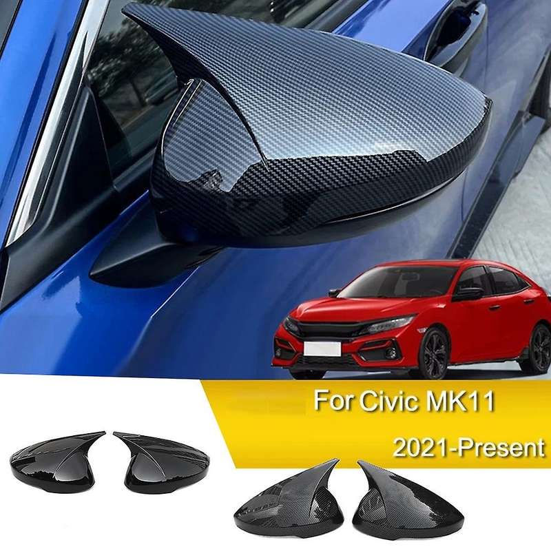 Carbon Fiber Car Side Rearview Mirror Cover Trim for 11Th 2022 Accessories