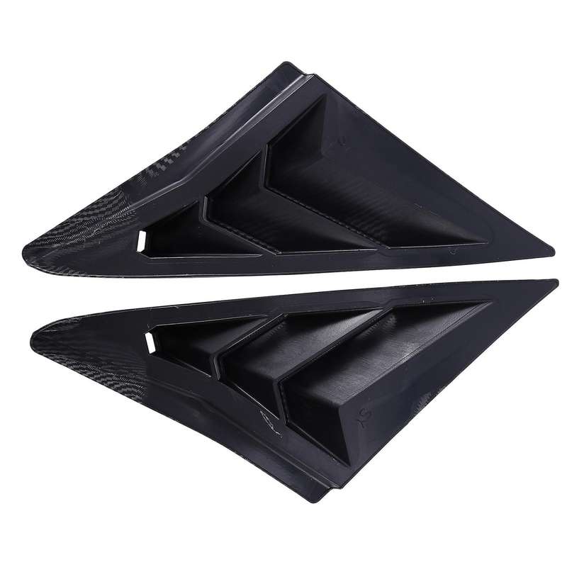 Carbon Fiber Car Side Vent Window Louver Shutter Covers Trim for Hatchback 2019-2020