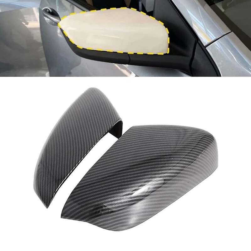 Carbon Fiber Car Side Rearview Mirror Cover Trim Accessories for Onix 2019-2021
