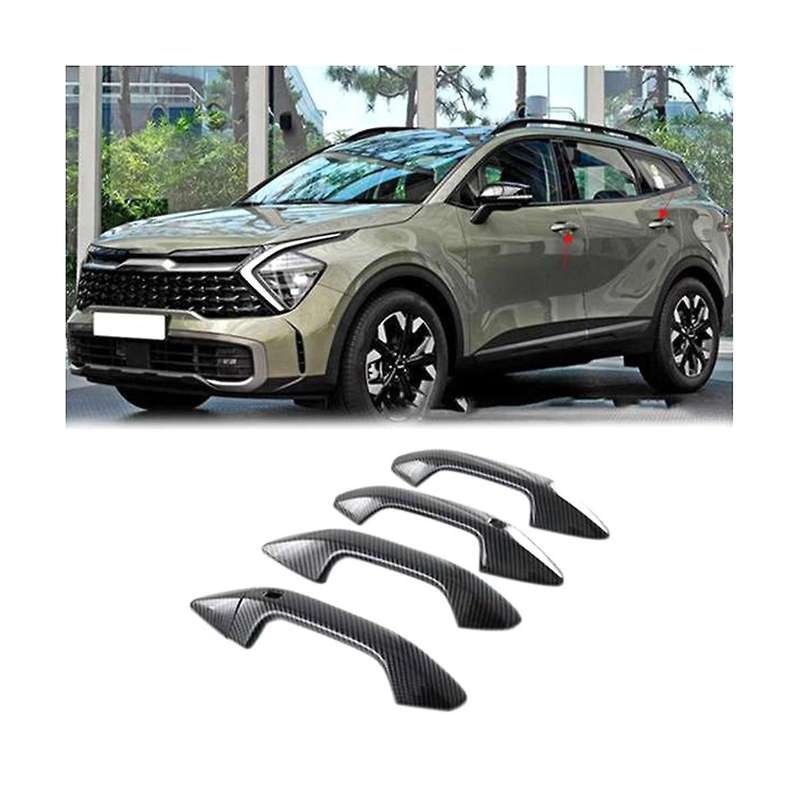 Carbon Fiber Car Side Rear View Mirror & Door Handle Cover Trim Decor Sticker Accessories for Nq5 20