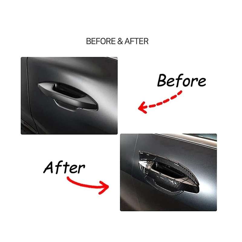 Carbon Fiber Car Side Rear View Mirror & Door Handle Cover Trim Decor Sticker Accessories for Nq5 20