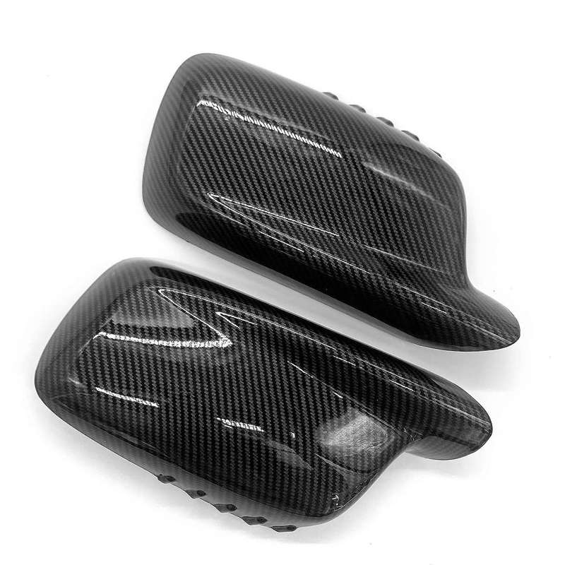 Carbon Fiber Car Side Rearview Mirror Cap Cover Rear View Mirror Covers Direct Replace for E46 E65 E