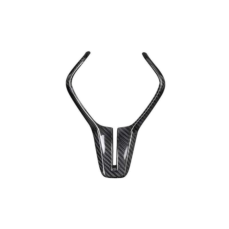 Carbon Fiber Car Steering Panel Cover Trim for Q50 Q60 2018 -2022 Interior Decoration(black)