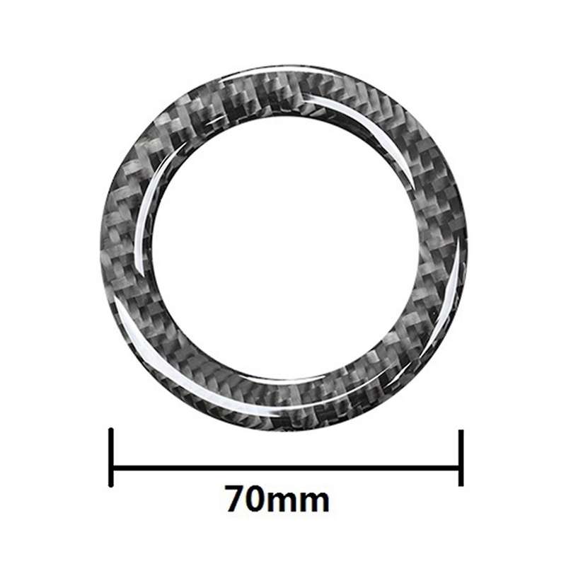 Carbon Fiber Car Steering Wheel Center Cover Stickers for - 3 Series E46 323i 328i 330i 325i 1997-2