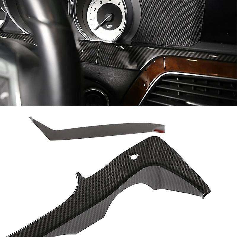 Carbon Fiber Car Steering Dashboard Panel Cover Frame Trim for C Class W204 2011 2012 2013