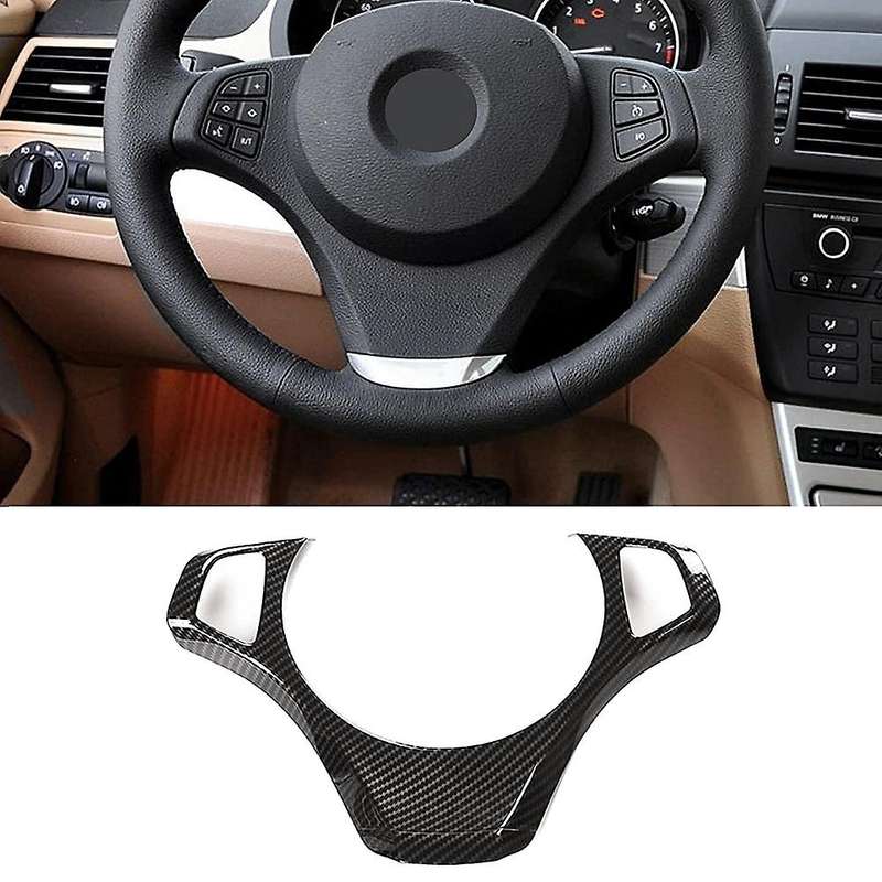 Carbon Fiber Car Steering Wheel Decoration Frame Trim for- X3 E83 2006-2009