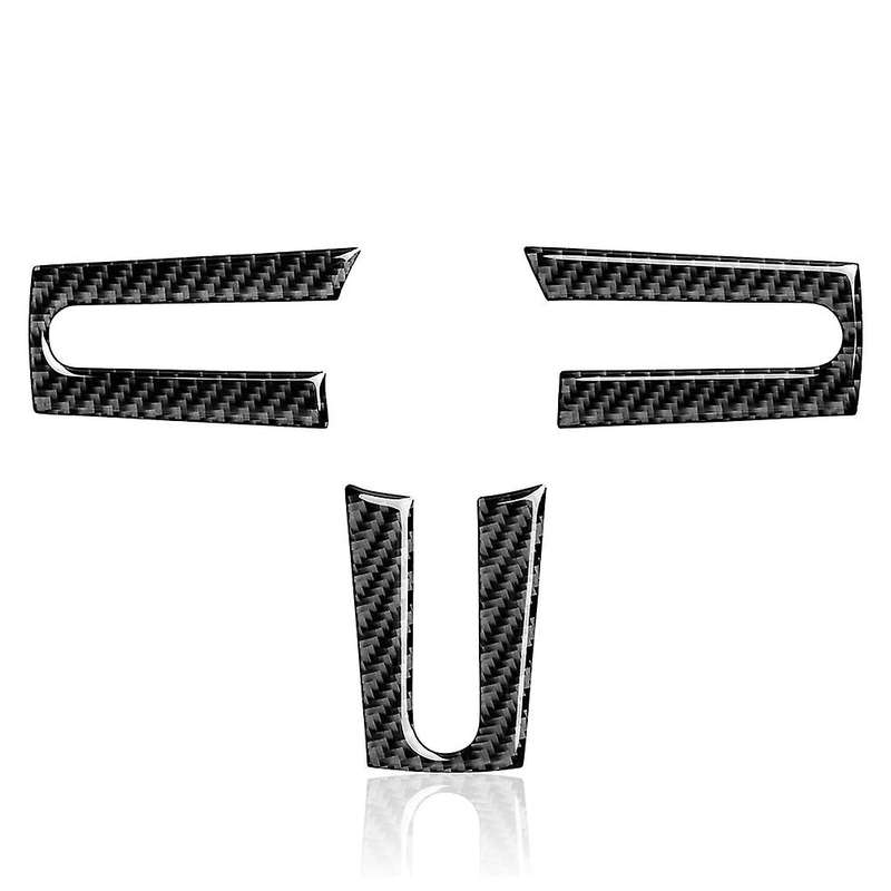 Carbon Fiber Car Steering Wheel Cover Sticker Trim for 2005 2006 2007 2008 2009 Interior Accessories