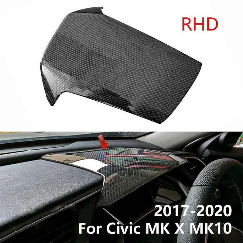 Carbon Fiber Car Steering Wheel Cover Trim Dashboard Panel Speedometer Cover for X MK10 2017-2020 RH