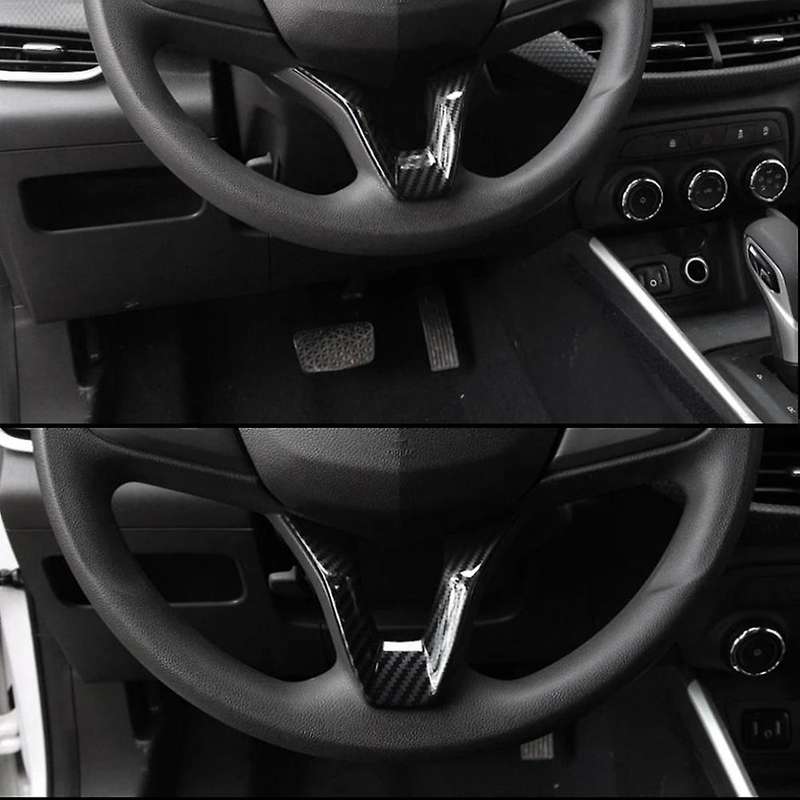 Carbon Fiber Car Steering Wheel Cover Trim Accessories for Onix 2019-2021
