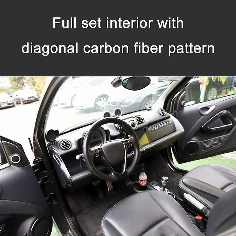 Carbon Fiber Car Steering Wheel Frame Decorative Sticker Accessories for 451 2009-2015
