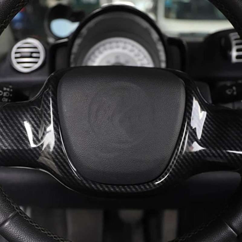 Carbon Fiber Car Steering Wheel Frame Decorative Sticker Accessories for 451 2009-2015