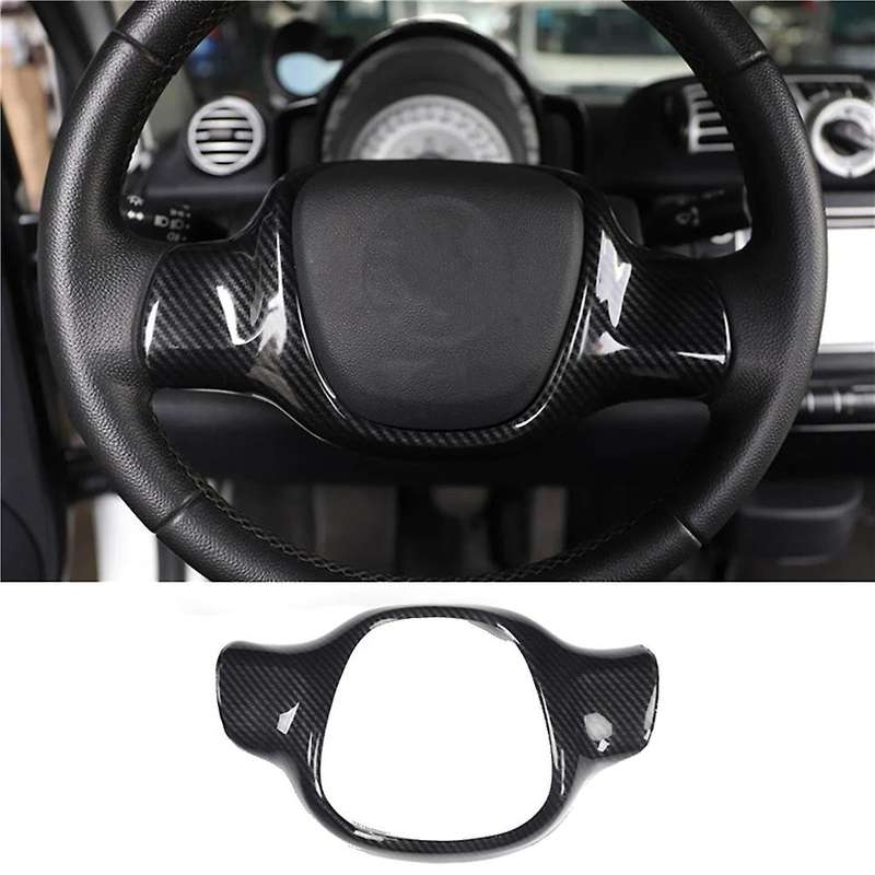 Carbon Fiber Car Steering Wheel Frame Decorative Sticker Accessories for 451 2009-2015