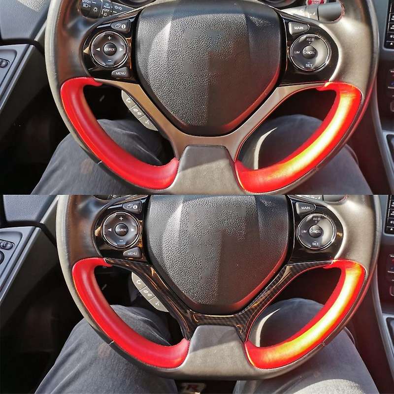 Carbon Fiber Car Steering Wheel Cover Panel Trim Decal for 2012-2015
