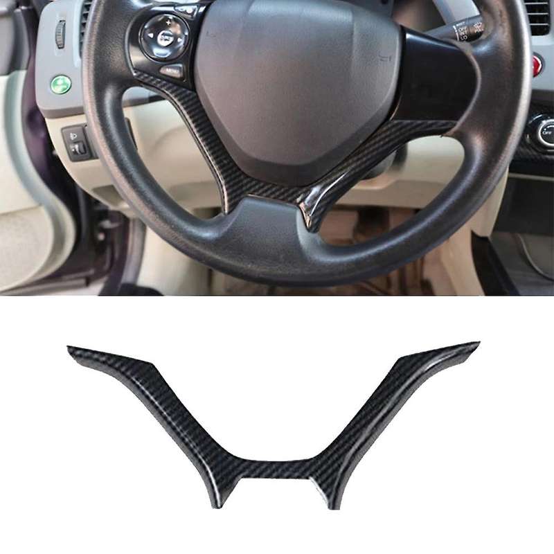 Carbon Fiber Car Steering Wheel Cover Panel Trim Decal for 2012-2015