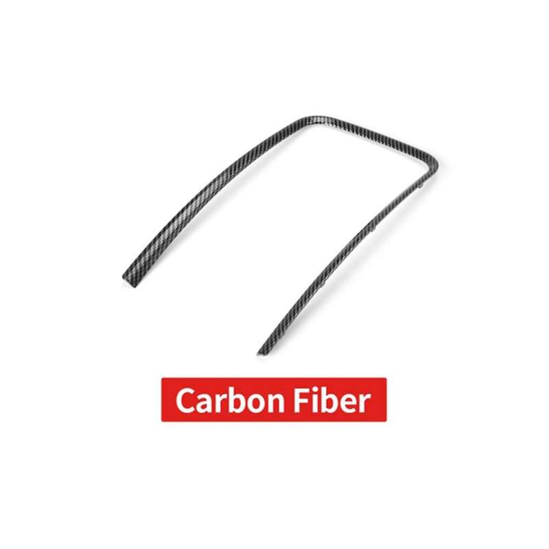 Carbon Fiber Car Water Cup Holder Trim Ring Console Box Storage Box Electroplating Strip for 2009-20