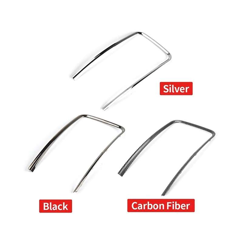 Carbon Fiber Car Water Cup Holder Trim Ring Console Box Storage Box Electroplating Strip for 2009-20