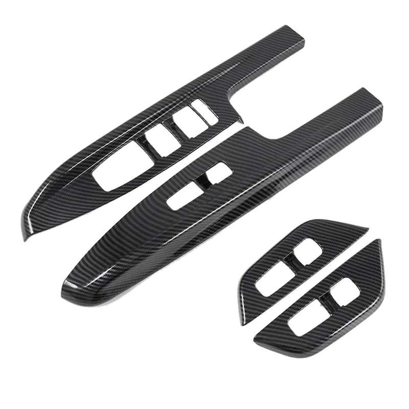 Carbon Fiber Car Window Glass Lift Switch Button Cover Trim for Carnival Ka4 2020 2021 2022