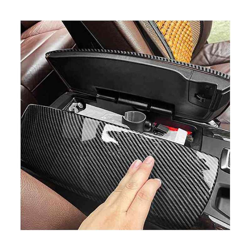 Carbon Fiber Center Console Armrest Box Panel Cover Decoration Stickers for  X5 F15 X6 F16 2014-201