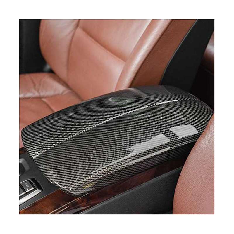 Carbon Fiber Center Console Armrest Box Panel Cover Decoration Stickers for  X5 F15 X6 F16 2014-201