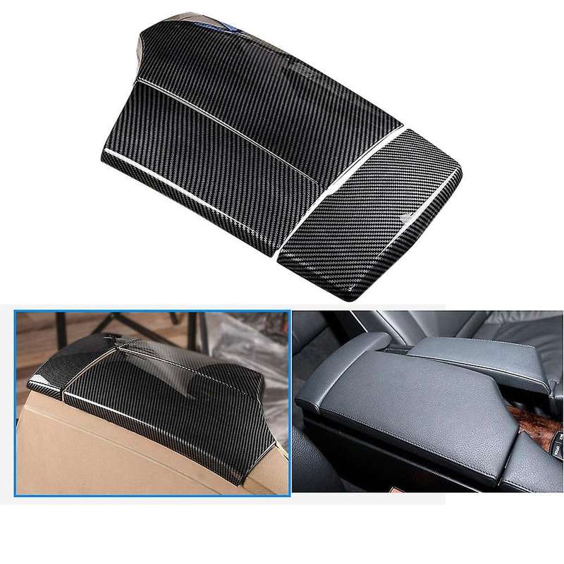Carbon Fiber Center Console Armrest Box Panel Cover Trim Decoration Stickers for 5 Series 520I 525Li