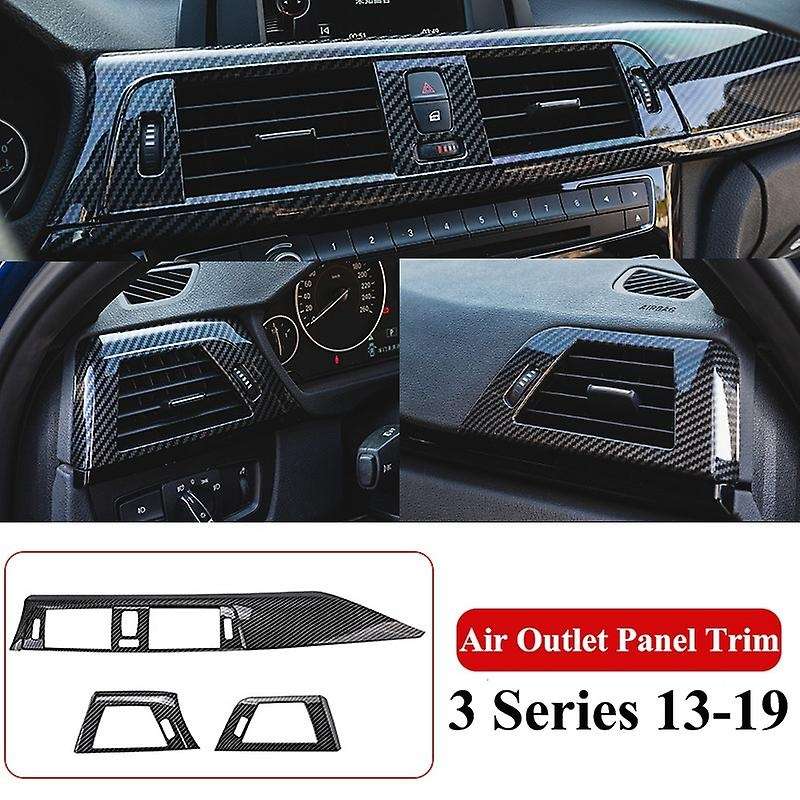 Carbon Fiber Center Console Air Outlet Panel Trim Instrument Panel Trim for 3 Series 320Li F30 F35 2