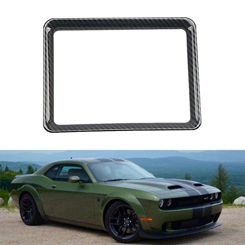 Carbon Fiber Center Console Dashboard Navigation Cover Trim Panel for 2015-2020