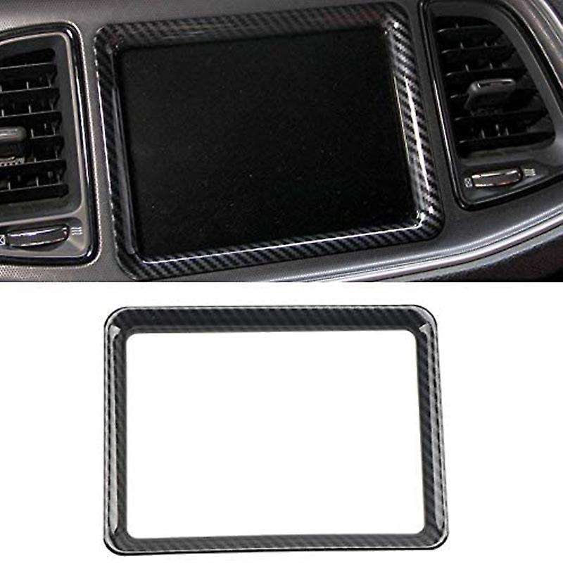 Carbon Fiber Center Console Dashboard Navigation Cover Trim Panel for 2015-2020