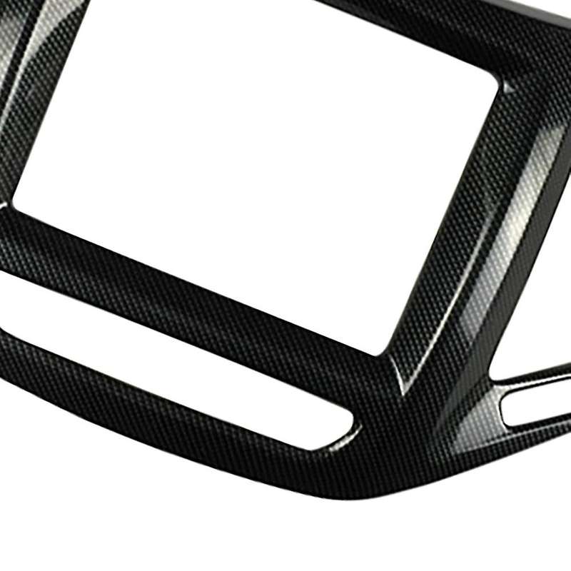 Carbon Fiber Center Console Dashboard Navigation Air Conditioner Outlet Cover Trim Panel for 2014-20