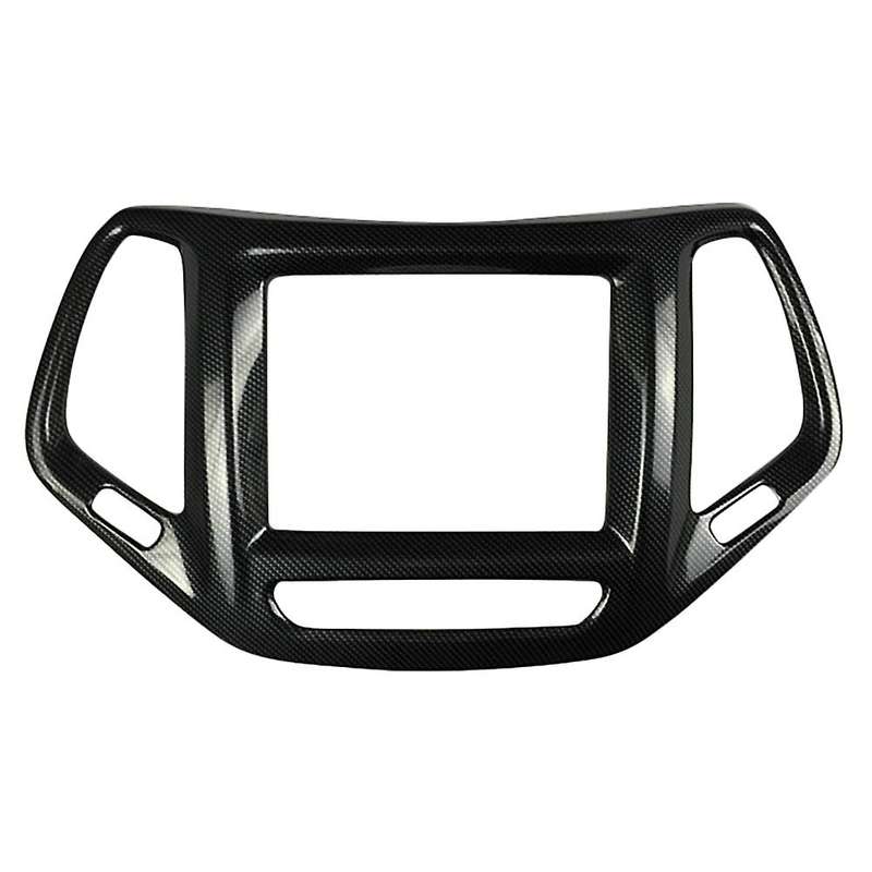 Carbon Fiber Center Console Dashboard Navigation Air Conditioner Outlet Cover Trim Panel for 2014-20