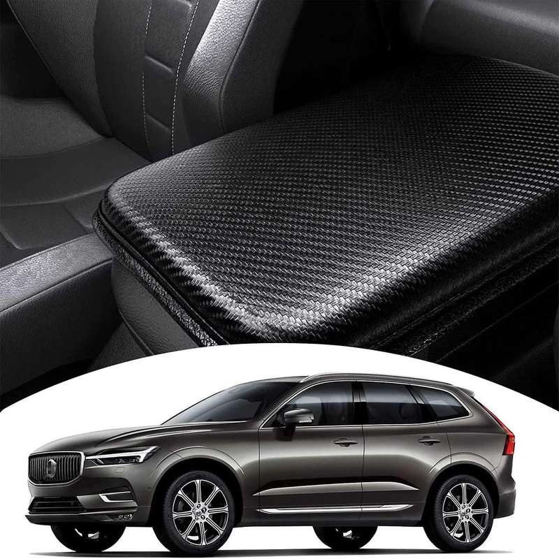 Carbon Fiber Center Console Armrest Cover Armrest Cushion Pad for Grand 2011- 2021