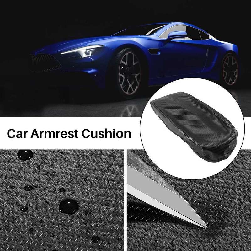Carbon Fiber Center Console Armrest Cover Armrest Cushion Pad for Grand 2011- 2021
