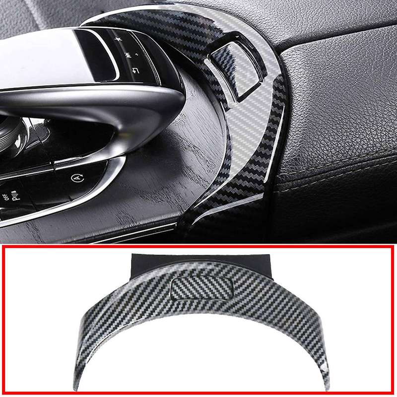 Carbon Fiber Center Console Armrest Switch Button Cover Trim for W205 C180 C200 C260 C300 GLC260 GLC