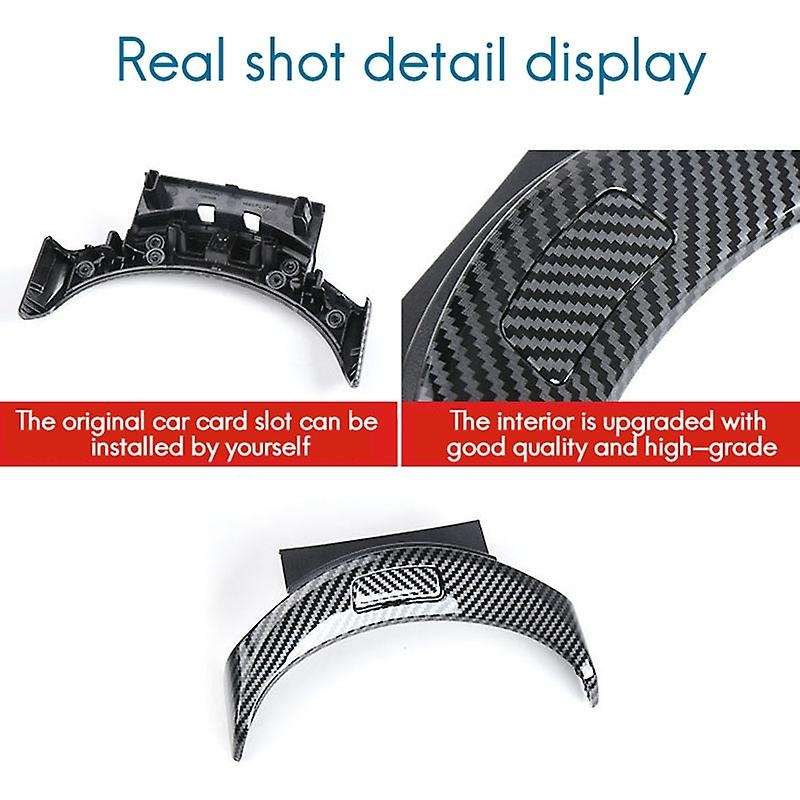 Carbon Fiber Center Console Armrest Switch Button Cover Trim for W205 C180 C200 C260 C300 GLC260 GLC
