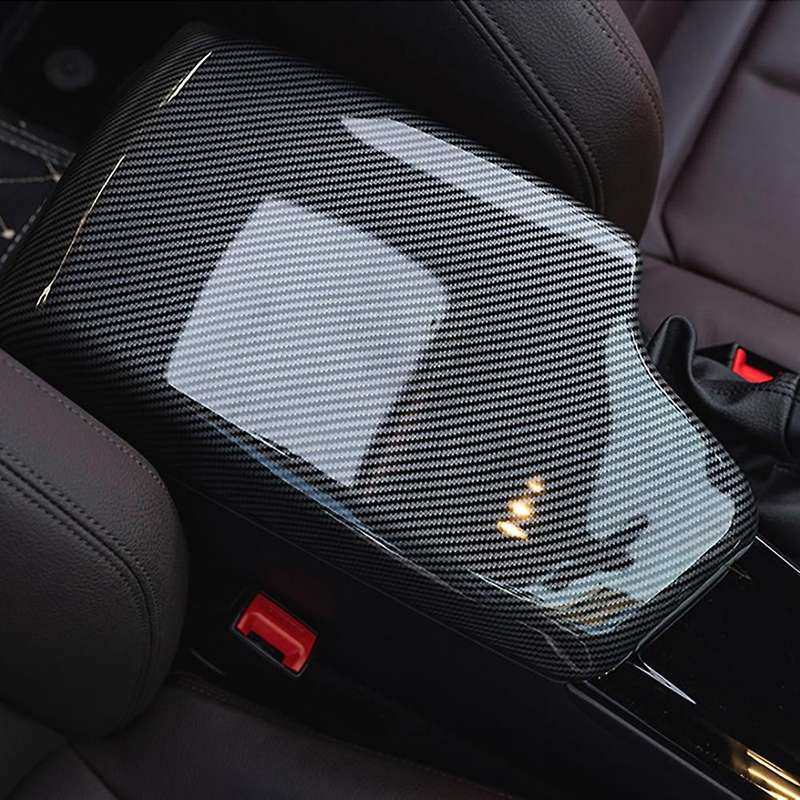 Carbon Fiber Center Console Armrest Panel Cover Trim for  3 3gt 4 Series E90 F30 F31 F34 F32 F36 F3