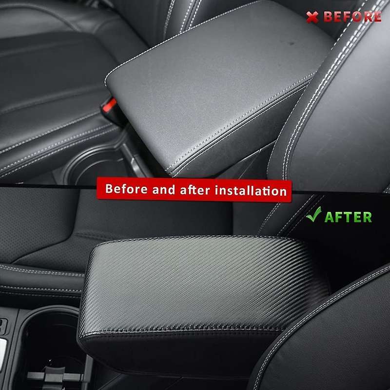 Carbon Fiber Center Console Armrest Cover Armrest Cushion Pad for 2019 2020 2021 2022