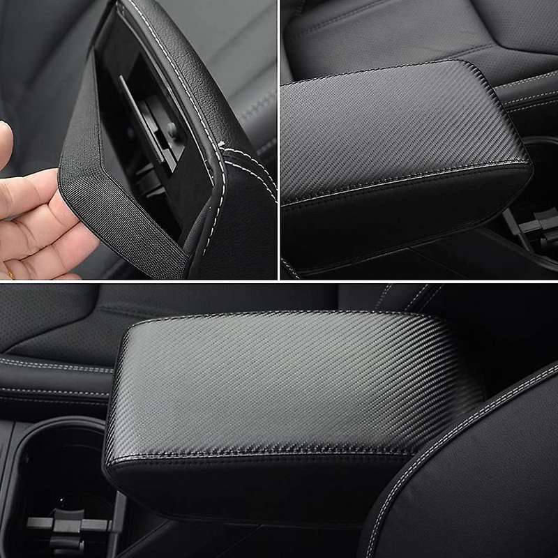Carbon Fiber Center Console Armrest Cover Armrest Cushion Pad for 2019 2020 2021 2022