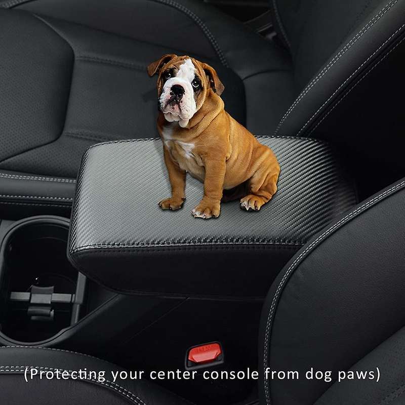 Carbon Fiber Center Console Armrest Cover Armrest Cushion Pad for 2019 2020 2021 2022
