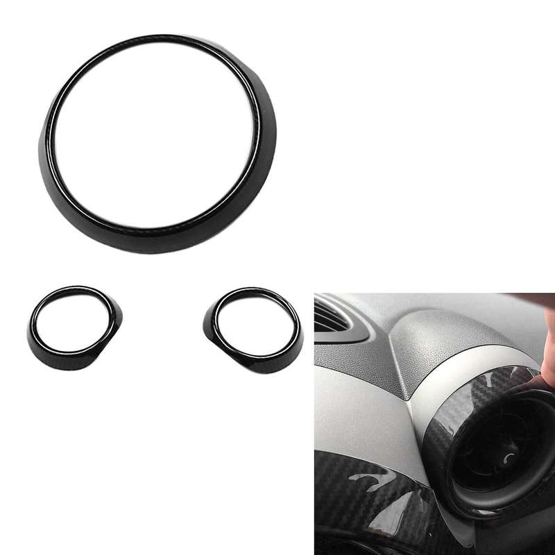 Carbon Fiber Center Console Dashboard Air Conditioner Outlet Cover Trim Panel for 2011-2016 MINI Cou