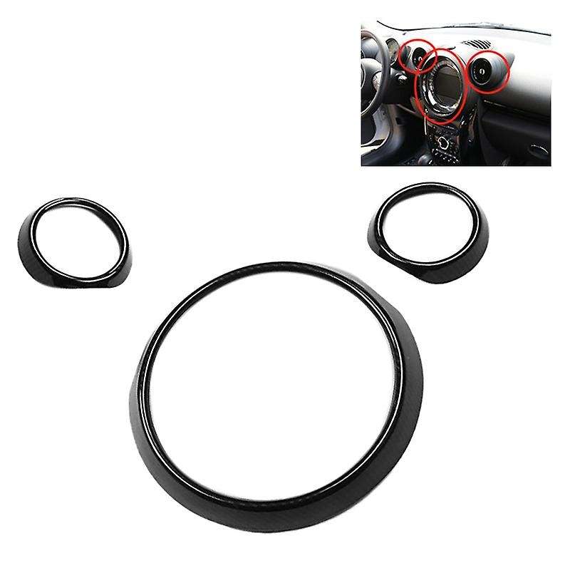 Carbon Fiber Center Console Dashboard Air Conditioner Outlet Cover Trim Panel for 2011-2016 MINI Cou