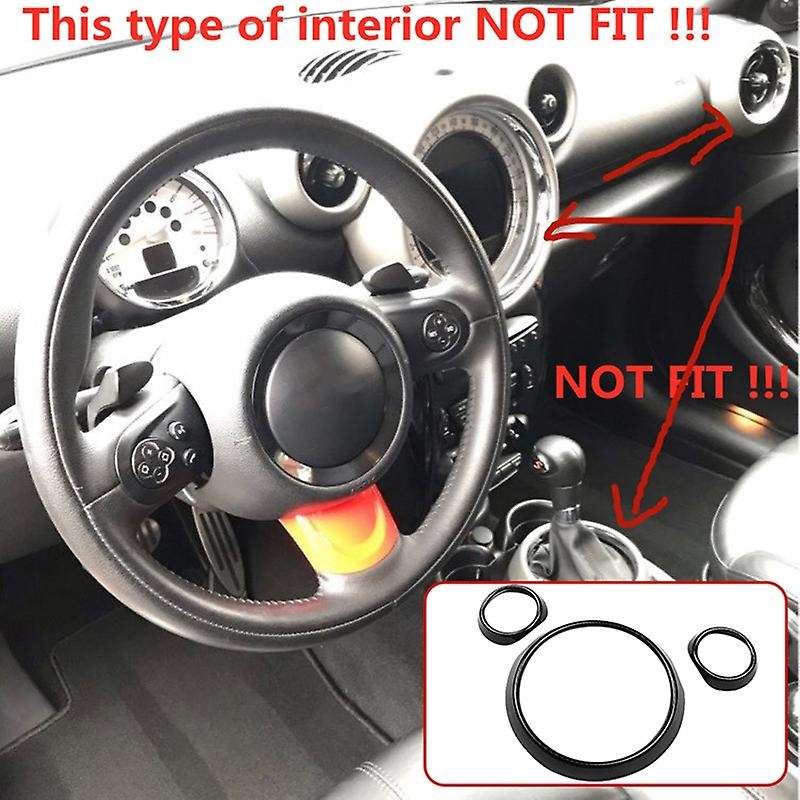 Carbon Fiber Center Console Dashboard Air Conditioner Outlet Cover Trim Panel for 2011-2016 MINI Cou