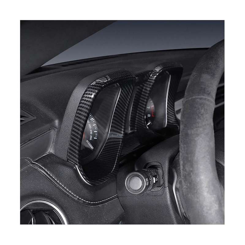 Carbon Fiber Center Console Instrument Dash Panel Cover Trim Front Dashboard Frame for 2010-2015