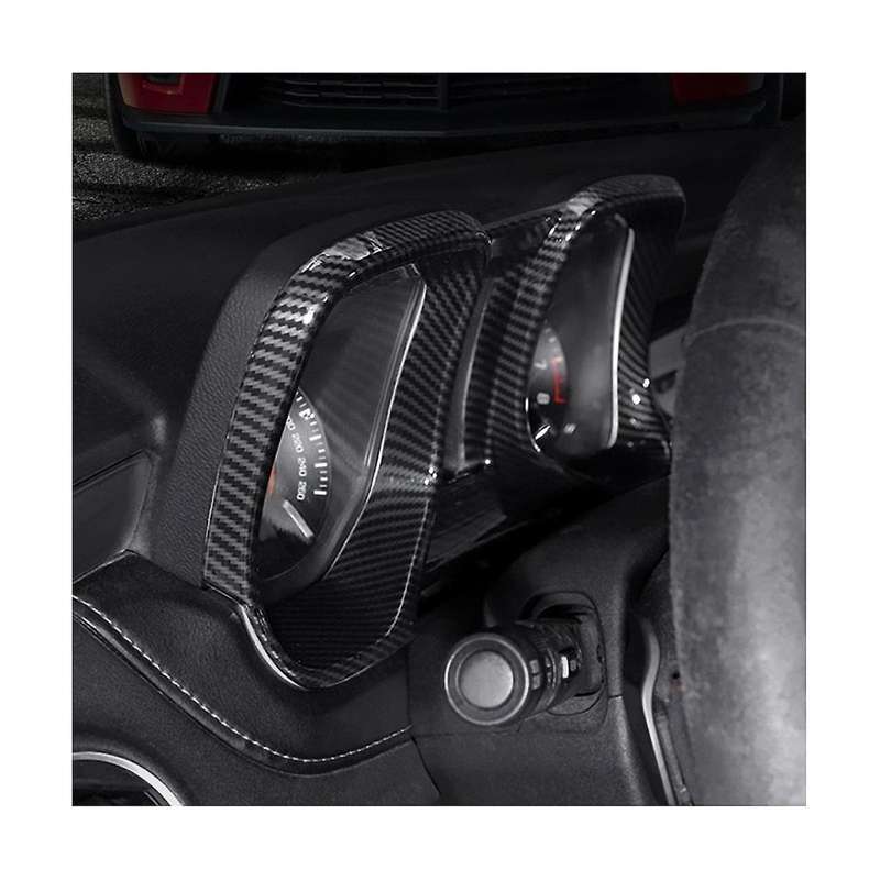 Carbon Fiber Center Console Instrument Dash Panel Cover Trim Front Dashboard Frame for 2010-2015