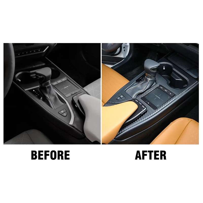 Carbon Fiber Center Console Gear Shift Panel Frame Cover Trim for UX200 UX250H 260H 2019 Interior St
